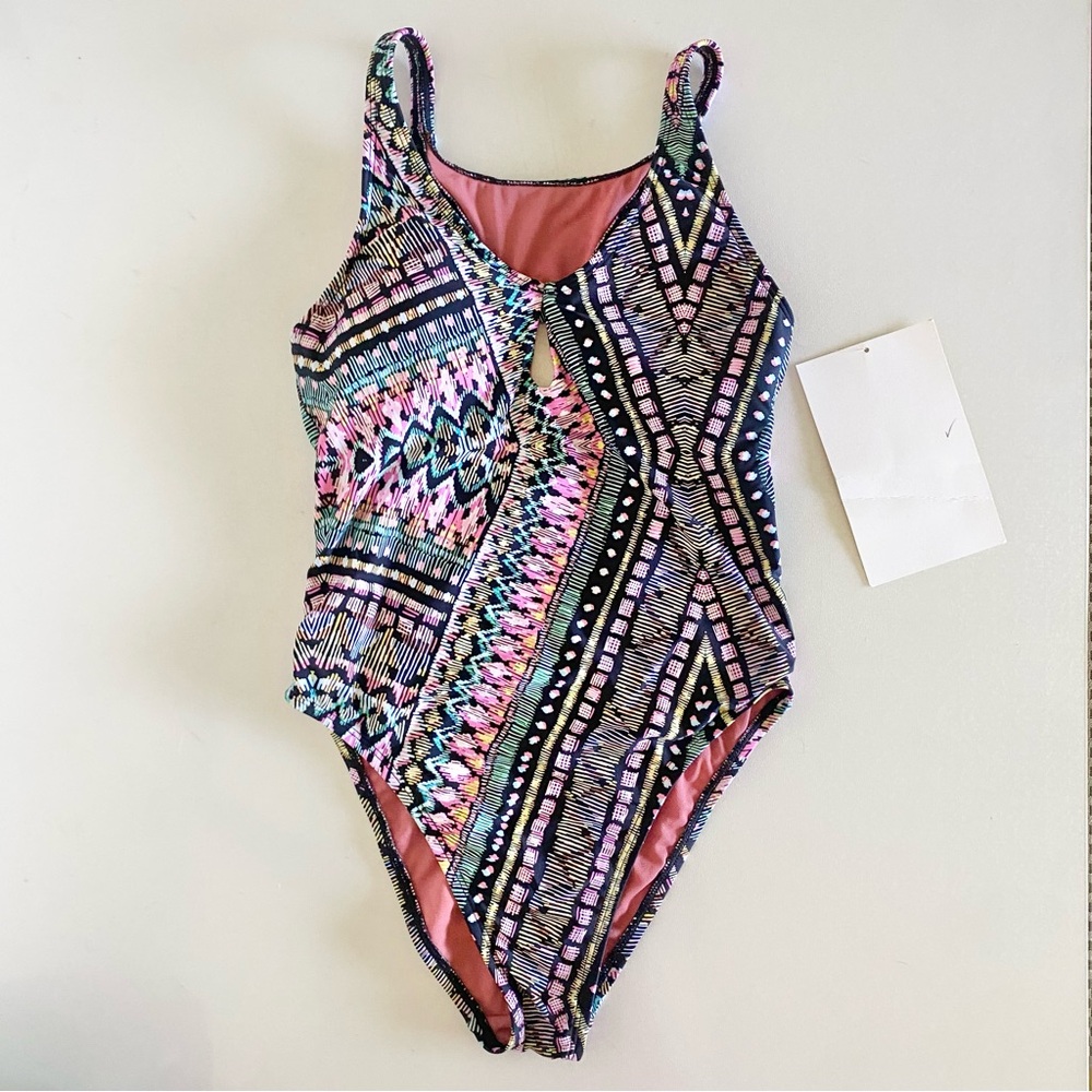 NEW Hobie women’s One Piece swimsuit -black print